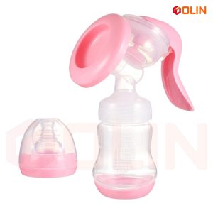 MOTHER CARE Silicon Manual Breast Pump & Feeding bottle, 180ML