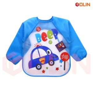 Baby Kids Smock Toddler Waterproof Long Sleeve Art Children Feeding Bib, (জামা বিবস)