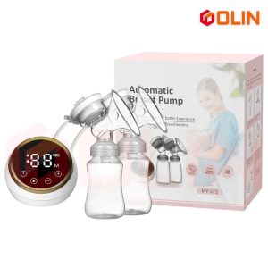 Electric Double Breast Pump Hands Free Breast Pump for Breastfeeding 3 Modes & 9 Adjustable Levels Low Noise LED Screen, Model: MY-372
