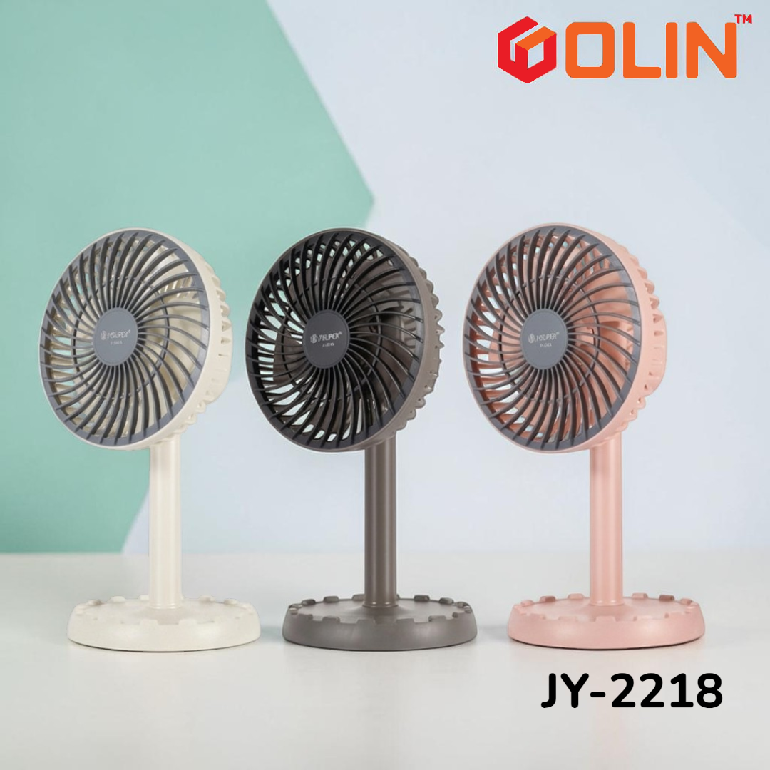 JYSUPER Rechargeable Multicolor Portable Mini Table Fan - (JY-2218)