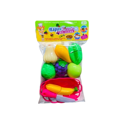 7 pcs Play Food Toys Cutting Fruit Vegetable-Cutter Set Med in bangladesh - Image 2
