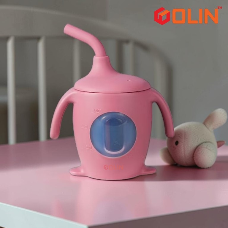 Premium Silicon Water Sippy Cup Straw Mum Pot -China - Image 4