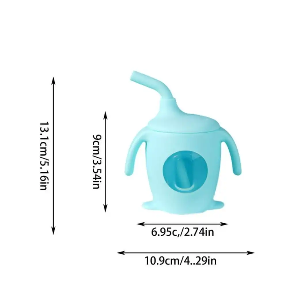 Premium Silicon Water Sippy Cup Straw Mum Pot -China - Image 2