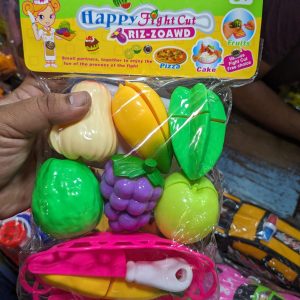 7 pcs Play Food Toys Cutting Fruit Vegetable-Cutter Set Med in bangladesh