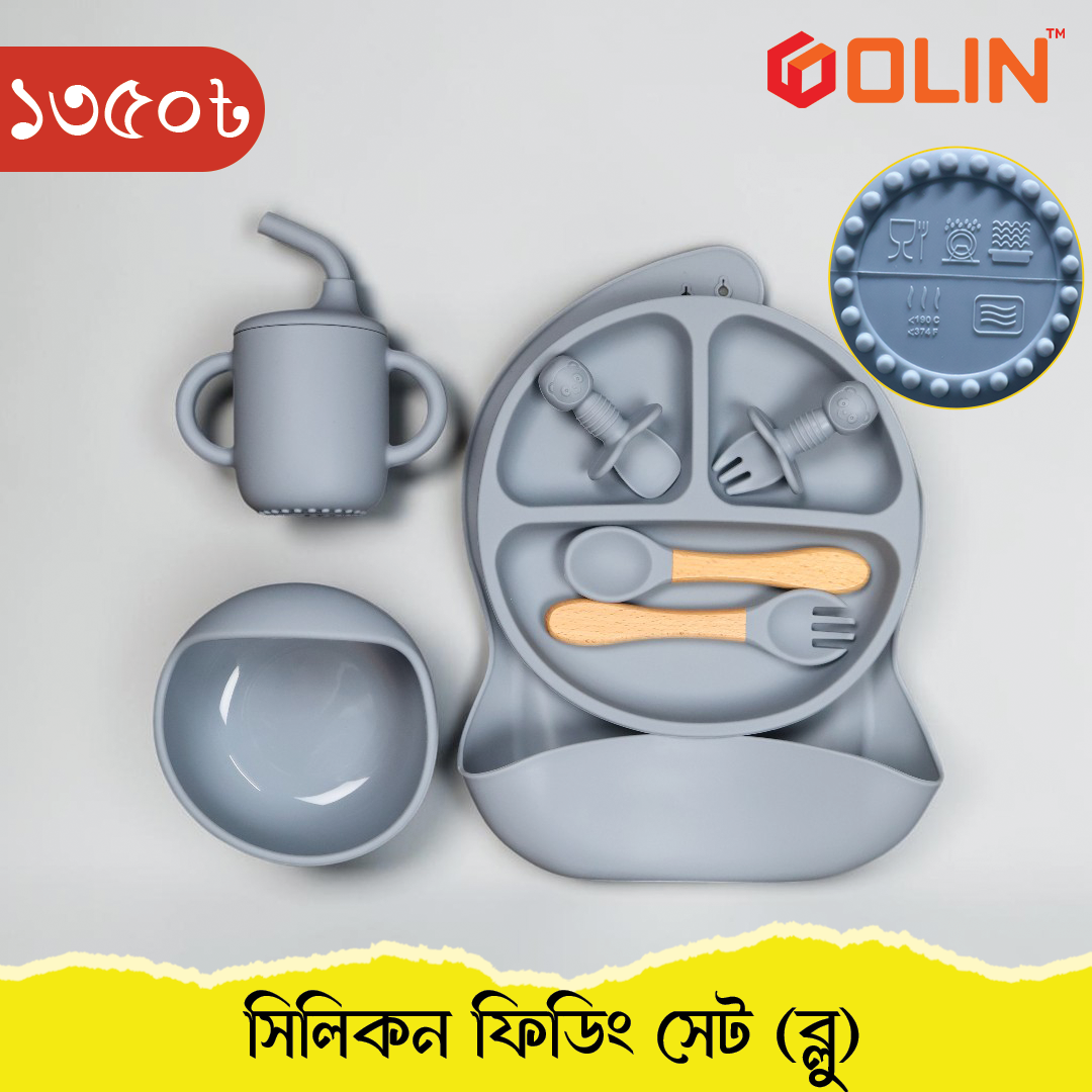 প্রিমিয়াম ফুড-গ্রেড সিলিকন ফিডিং সেট (Baby Silicone Feeding Set) - Image 9