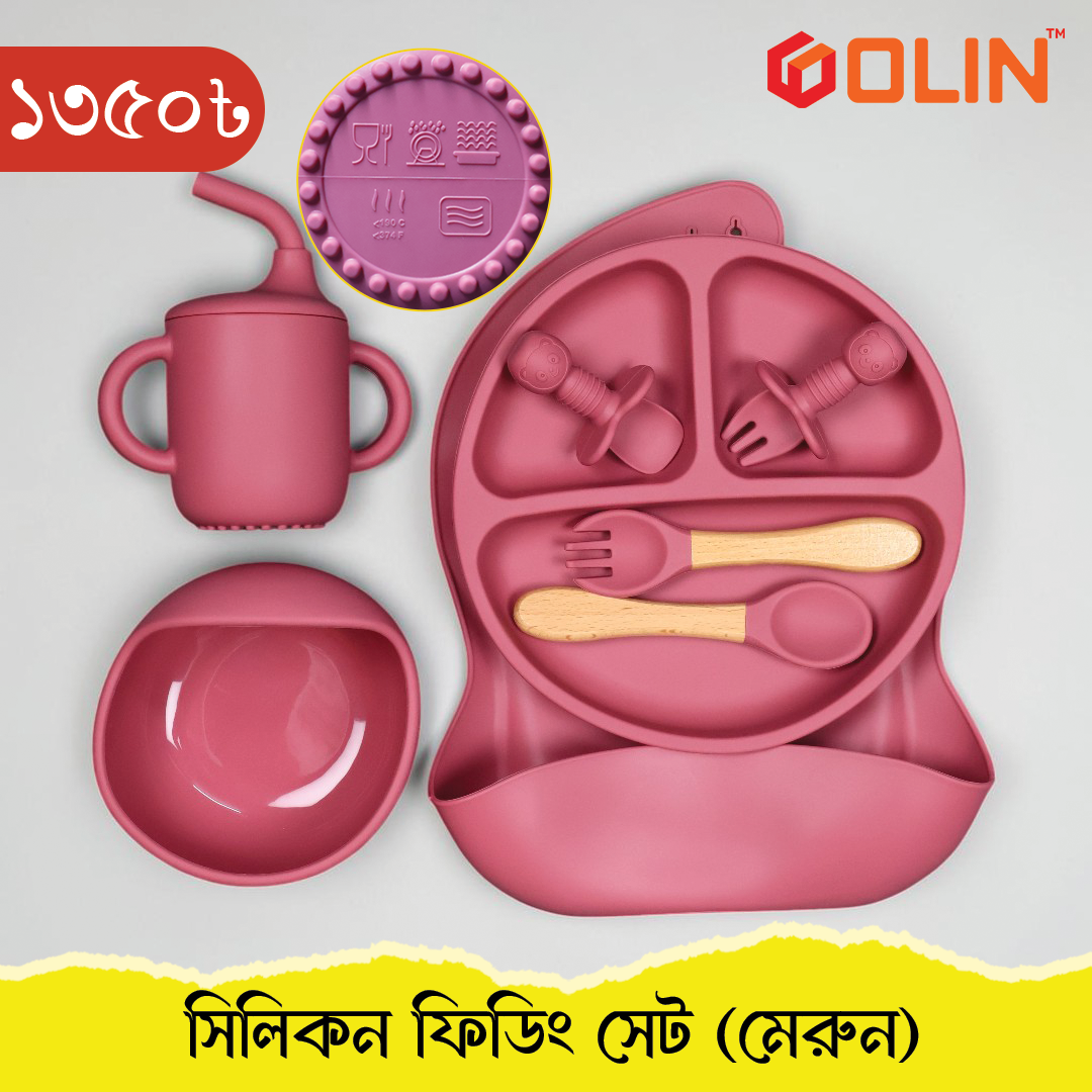 প্রিমিয়াম ফুড-গ্রেড সিলিকন ফিডিং সেট (Baby Silicone Feeding Set) - Image 8