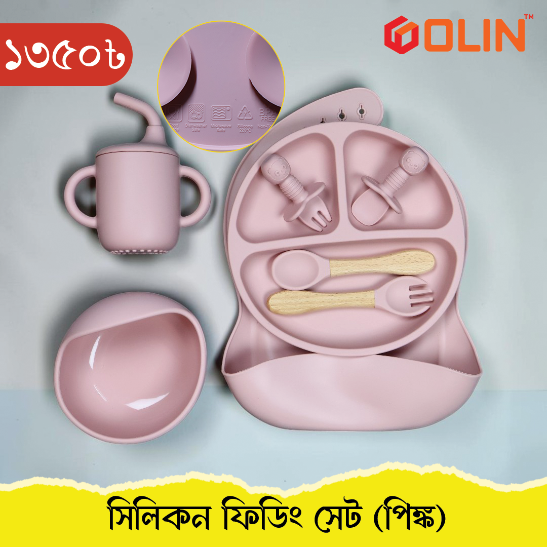 প্রিমিয়াম ফুড-গ্রেড সিলিকন ফিডিং সেট (Baby Silicone Feeding Set) - Image 6